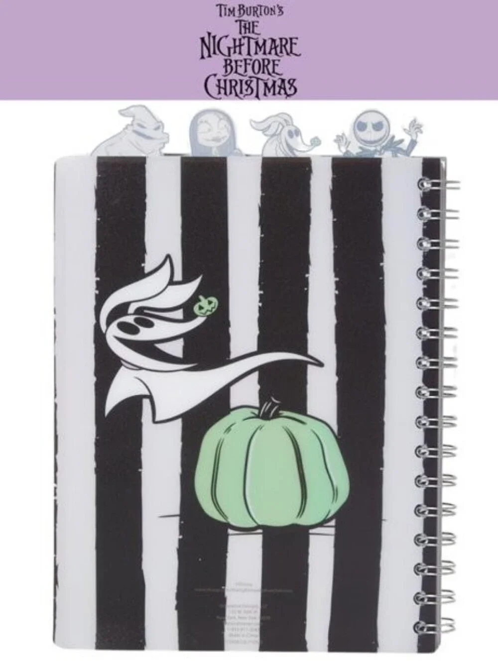 The Nightmare Before Christmas Sally & Jack Spiral Notebook - Purple